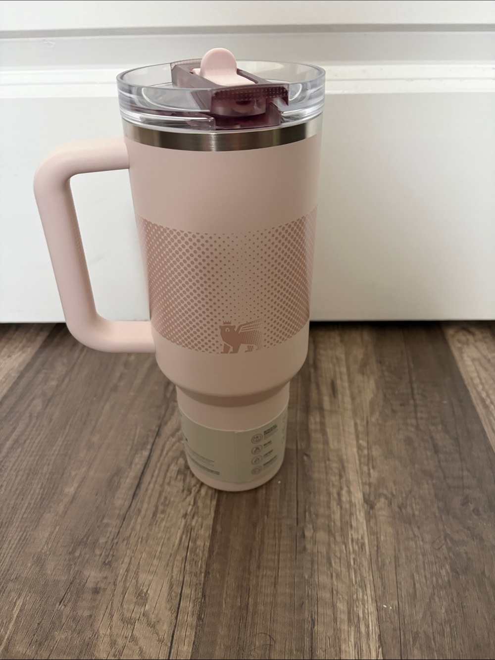 Stanley Pale Pink Insulated Travel Mug with Handle